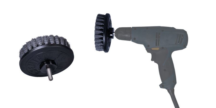 Spinner Carpet Drill Brush Light Duty 125 mm jemný kartáč do vrtačky na čištění čalounění a textilií