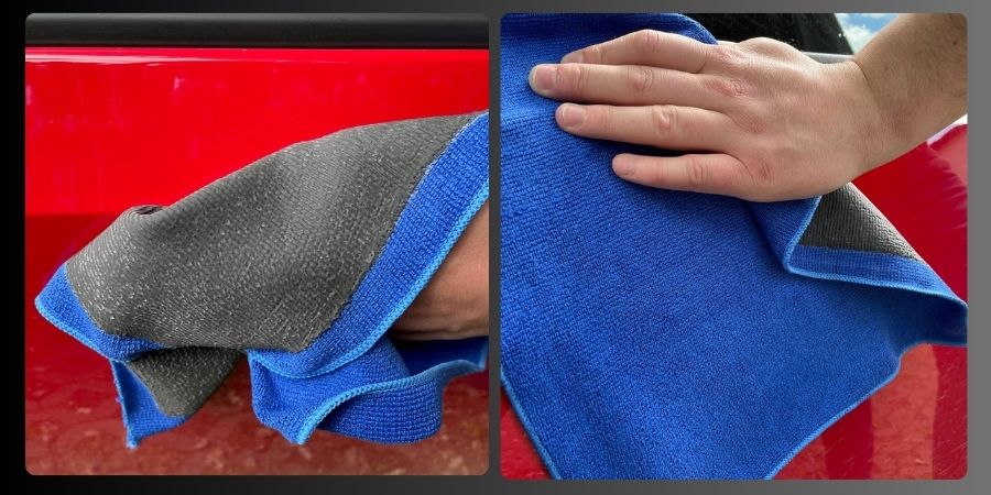 Tornador® RagShine clay utierka – mikrovláknová utierka s integrovanou polymérovou clay vrstvou určenou na mechanickú dekontamináciu laku. Produkt je dodávaný v ochrannom plastovom puzdre, ktoré uľahčuje skladovanie a udržuje clay povrch čistý. Modrá mikrovláknová utierka obsahuje veľkú čiernu clay plochu, ktorá slúži na odstraňovanie asfaltu, živice, hmyzu a priemyselného spadu z laku a skla.