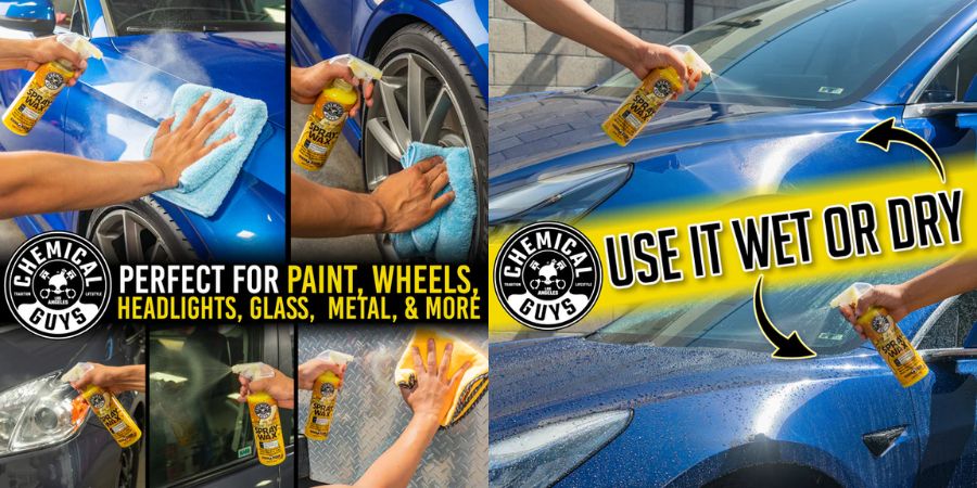 Blazin' Banana Spray Wax je karnaubový vosk na auto ve spreji, který dodává laku hluboký lesk a ochranu. Chrání lak před UV zářením, vodními skvrnami a nečistotami.