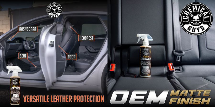 ochrana kůže Chemical Guys HydroLeather s keramickou technologií proti nečistotám a UV záření