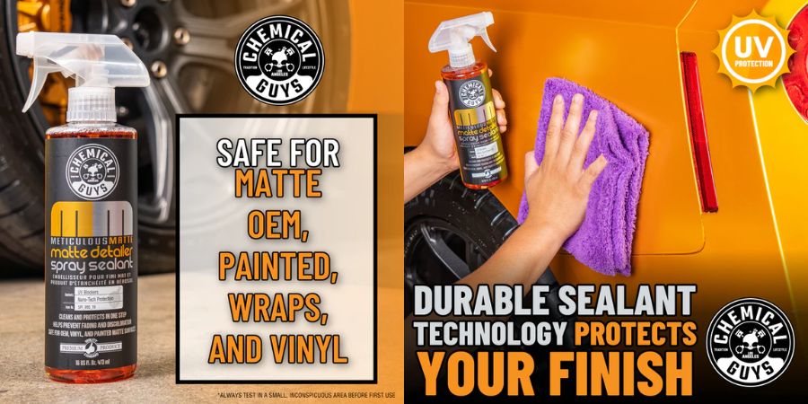 detailer na matný lak Chemical Guys Meticulous Matte bez lesku pro čištění a ochranu povrchu