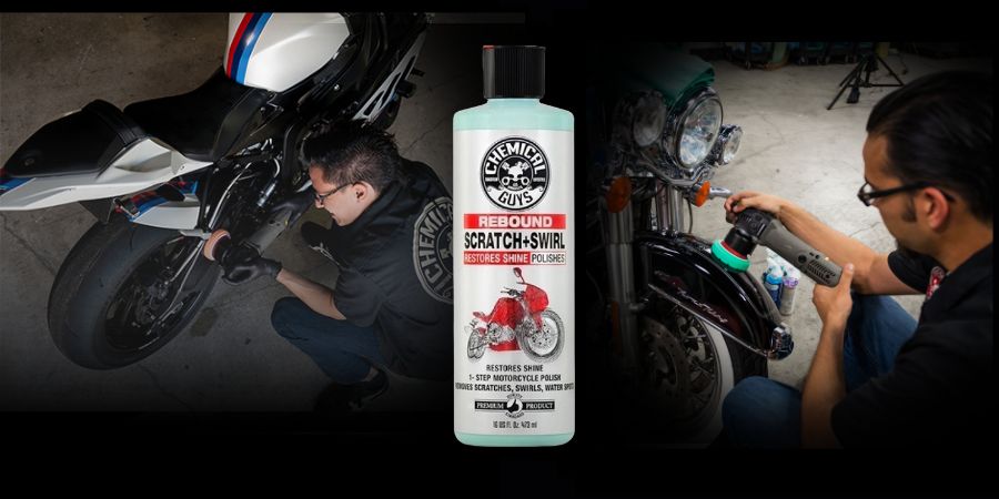 leštěnka na motorky Chemical Guys Rebound na odstranění škrábanců a vysoký lesk laků