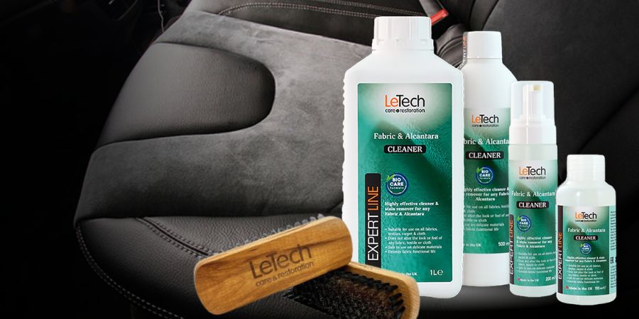 LeTech Leather Fabric & Alcantara Cleaner je profesionálny čistič na textil, čalúnenie a Alcantaru®. Účinne odstraňuje škvrny a mastnotu, šetrný k vláknam, ideálny pre auto interiér aj domácnosť.