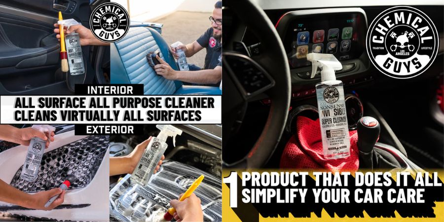 Nonsense All Surface Cleaner je univerzální čistič na auto, který odstraňuje špínu, mastnotu a skvrny z plastů, textilií, koberců i motorového prostoru bez barvy a bez zápachu.