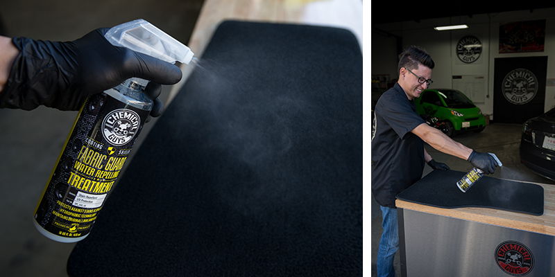 Fabric Guard Interior Protector Shield je profesionální ochranný přípravek na textil a čalounění, který vytváří neviditelnou bariéru proti kapalinám, vlhkosti, znečištění a skvrnám.