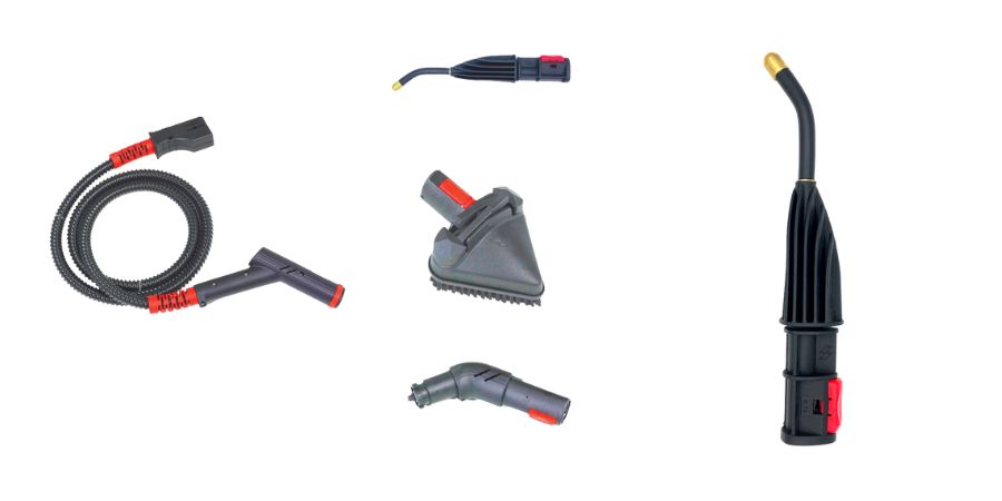 Tornador® STEAM je profesionální parní čistič s tlakem 7 bar a teplotou až 170 °C, vybavený horkovodní funkcí a sadou rotačních i kartáčových nástavců. Dokonale čistí interiér, motorový prostor, karoserii i silně znečištěné povrchy s minimální vlhkostí.