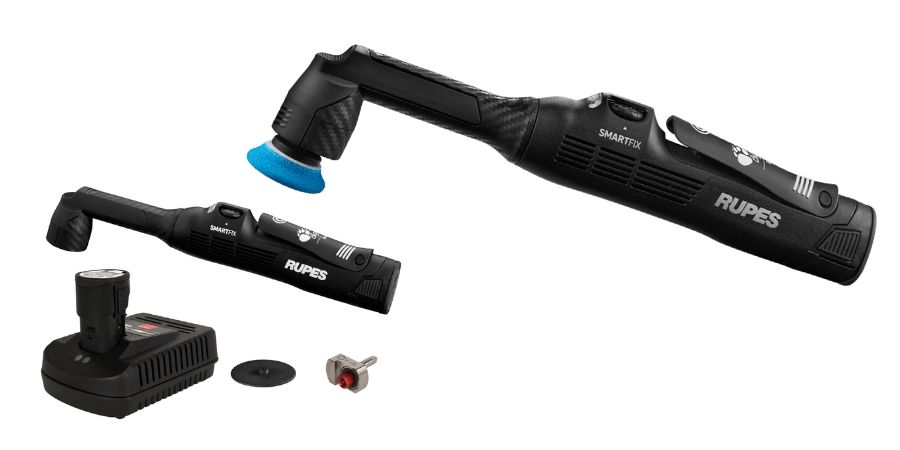 RUPES BigFoot iBrid Nano II Polisher – kompletná profesionálna sada s funkčnými jednotkami, batériami, leštiacimi padmi, pastami a Systainer kufrom.