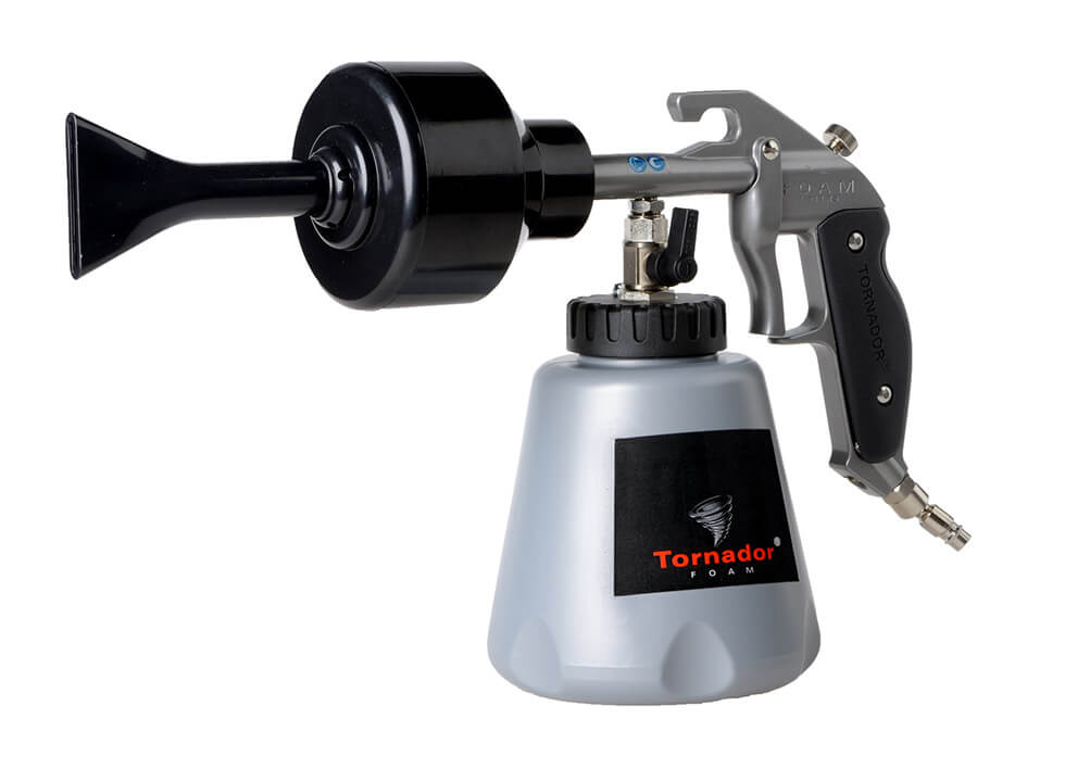 Tornador® FOAM Z-011RS – profesionální foam gun s hustou suchou pěnou, vestavěnou regulací vzduchu a výměnnými difuzory pro maximální účinnost čištění.