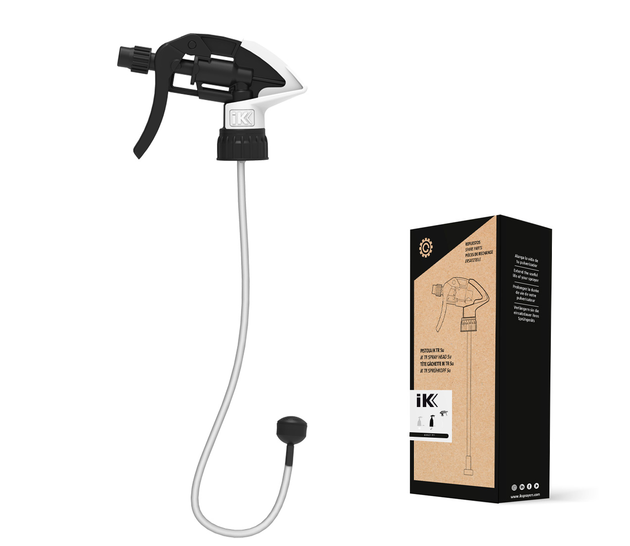 SPRAY HEAD IK MULTI TR MINI 360 Všestranná rozprašovacia hlava, prispôsobiteľná potrebám aplikácie. Náhradný diel.