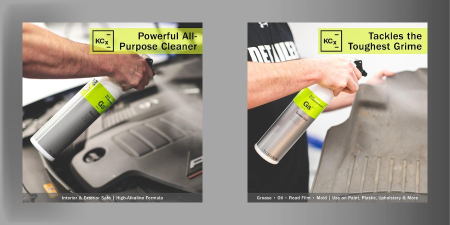 Koch Chemie Green Star, Koch-Chemie Green Star, Green Star Gs, APC čistič, univerzální čistič na auto, univerzální APC čistič, alkalický čistič na auto, odmašťovač na auto, čistič motorového prostoru, čistič motoru, čistič interiéru auta, čistič plastů auta, čistič textilu auta, předmytí auta, odstranění mastnoty z auta, profesionální autokosmetika, Koch Chemie APC